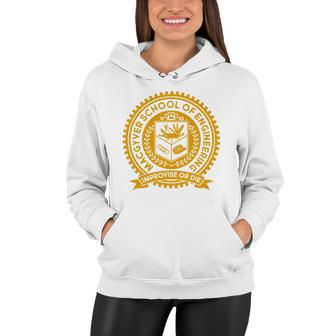 Cool Macgyver School Of Engineering Improvise Or Die Est 1985 Emblem Tshirt Women Hoodie - Monsterry AU