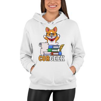 Corgeek Cute Educated Corgi Tshirt Women Hoodie - Monsterry DE