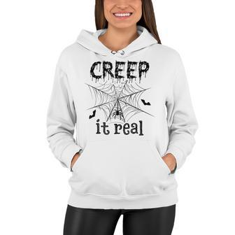 Creep It Real Halloween Women Hoodie - Seseable