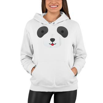 Cute Bear Panda Face Diy Easy Halloween Party Easy Costume Women Hoodie - Seseable