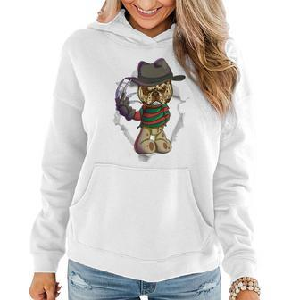 Funny Bulldog Halloween Tee Costume Women Hoodie Graphic Print Hooded Sweatshirt - Thegiftio UK