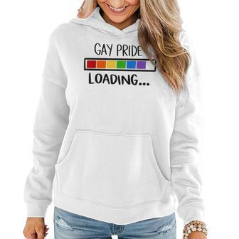 Gay Pride Loading Funny Lgbt Pride Women Hoodie Graphic Print Hooded Sweatshirt - Thegiftio UK