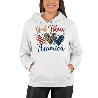 God Bless America Patriotic 4Th Of July American Christians Women Hoodie - Seseable