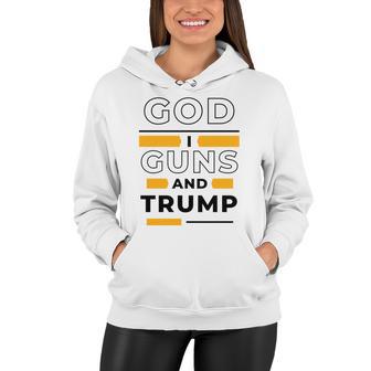 God Guns And Trump Tshirt Women Hoodie - Monsterry