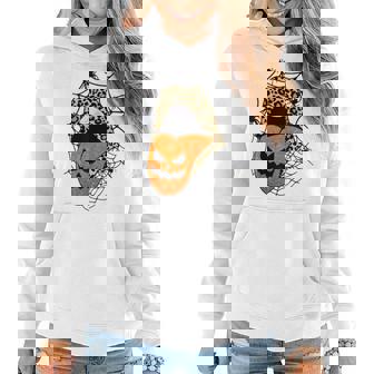 Halloween Costume Spider Leopard Pumpkin Lips And Tongue Women Hoodie Graphic Print Hooded Sweatshirt - Thegiftio