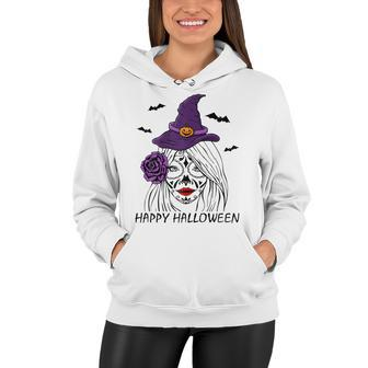 Happy Halloween Catrina Costume For Moms Witch Halloween Women Hoodie - Seseable