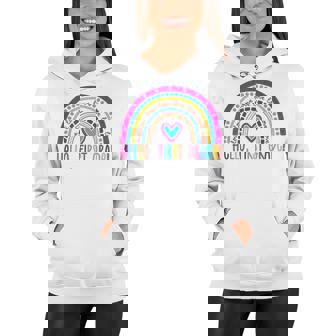 Hello First Grade Rainbow Back To School Teacher Kids Women Hoodie - Seseable