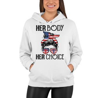 Her Body Her Choice Pro Choice Feminist V3 Women Hoodie - Seseable