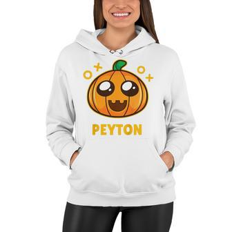Kids Peyton Kids Pumpkin Halloween Women Hoodie - Seseable