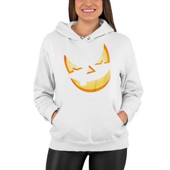 Kids Trick Or Treat Scary Lit Pumpkin Face Halloween Kids Women Hoodie - Seseable