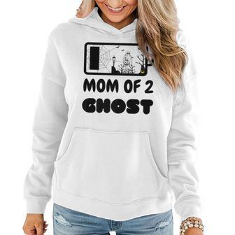 Mom Of Tow Ghost Mother Battery Spooky Mom Momster Halloween Women Hoodie - Thegiftio UK