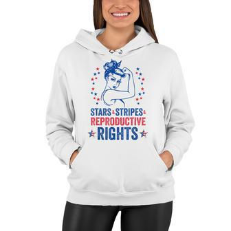 Patriotic 4Th Of July Stars Stripes Reproductive Right Women Hoodie - Seseable