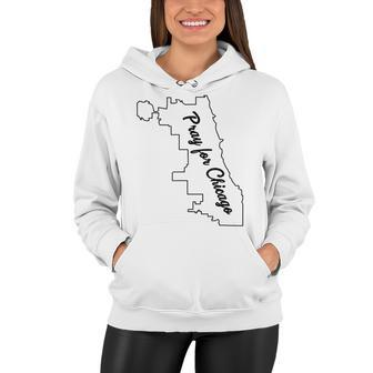 Pray For Chicago Chicago Shooting Support Chicago Outfit Women Hoodie - Seseable