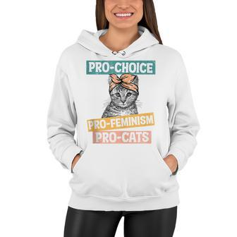 Pro Choice Pro Feminism Pro Cats Feminism Feminist Women Hoodie - Seseable