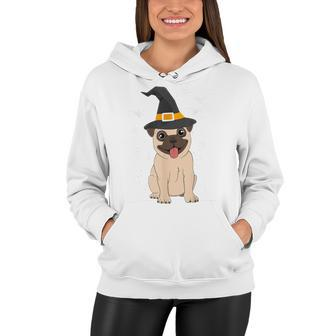 Pug Witch Halloween Dog Puppy Outfit Costume Trick Or Treat Women Hoodie - Seseable