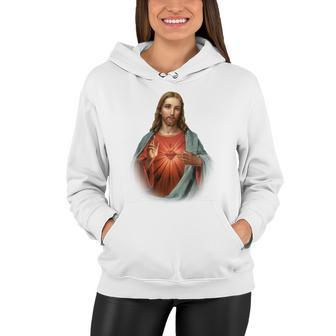 Sacred Heart Of Jesus Tshirt Women Hoodie - Monsterry