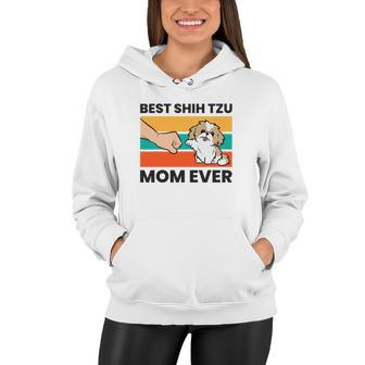 Shih Tzu Mama Best Shih Tzu Mom Ever Women Hoodie - Monsterry
