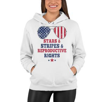 Stars Stripes Reproductive Rights American Flag 4Th Of July Women Hoodie - Seseable