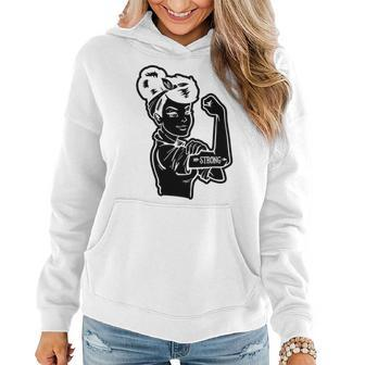Strong Woman Rosie Strong White Woman For Dark Colors Women Hoodie Graphic Print Hooded Sweatshirt - Seseable
