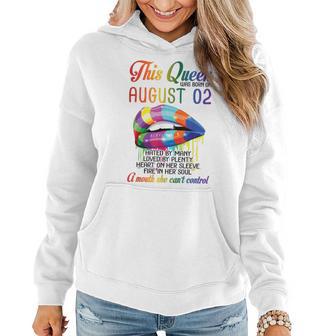This Queen Was Born On August 2Nd Happy Birthday To Me Mommy Women Hoodie - Thegiftio