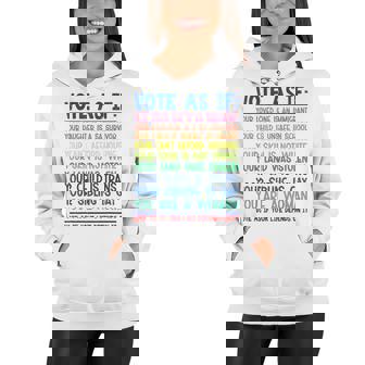 Vote As If Your Life Depends On It Human Rights Women Hoodie - Thegiftio UK