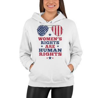 Womens Rights Are Human Rights American Flag 4Th Of July Women Hoodie - Seseable