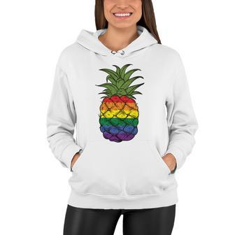 Lgbtq Pineapple Pride Gay Lesbian Pride Pineapple Funny Gift Women Hoodie - Monsterry DE