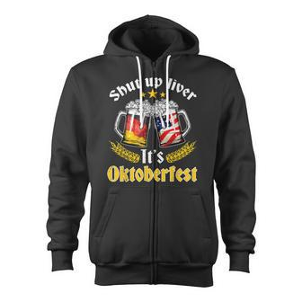Funny Shut Up Liver Its Oktoberfest German Beer Drinking Zip Up Hoodie - Thegiftio UK