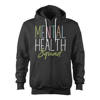 Mental Health Squad | Mental Health Awareness Zip Up Hoodie - Thegiftio UK