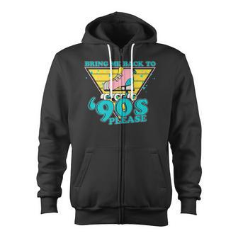 Retro Bring Me Back To The 90S Quad Skating For Skate Lover Zip Up Hoodie - Thegiftio