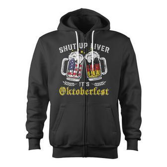 Shut Up Liver Its Oktoberfest Funny German Beer Drinking Zip Up Hoodie - Thegiftio UK