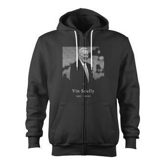 Thank You For The Memories RIP Vin Scully 1927 2022 Zip Up Hoodie - Thegiftio UK