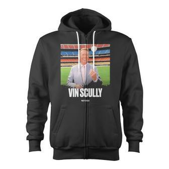 Thank You Vin Scully 1927 2022 For The Memories RIP Zip Up Hoodie - Thegiftio UK