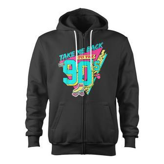Vintage Music Tape 90S Take Me Back To The 90S Zip Up Hoodie - Thegiftio UK