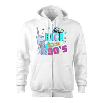 Back To The 90S Outfits For Men Women Retro Costume Party Zip Up Hoodie - Thegiftio UK