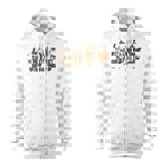 Halloween Goth Girl Coffee Pumpkin Spice Latte Iced Autumn Zip Up Hoodie - Thegiftio