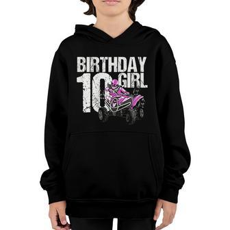 10 Year Old Quad Birthday Atv Girl 4 Wheeler 10Th Girls Youth Hoodie - Thegiftio UK
