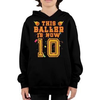 10 Years Old 10Th Birthday Basketball Gift For Boys Party V2 Youth Hoodie - Thegiftio UK