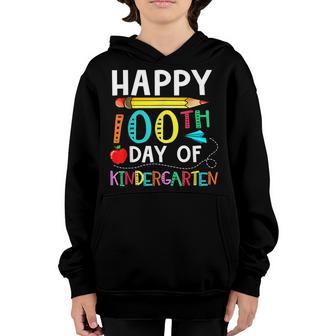 100 Days Of Kindergarten - Happy 100Th Day Of School Gift Youth Hoodie - Thegiftio UK