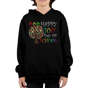 100Th Day Of School Educational Tree T-Shirt Graphic Design Printed Casual Daily Basic Youth Hoodie - Thegiftio UK
