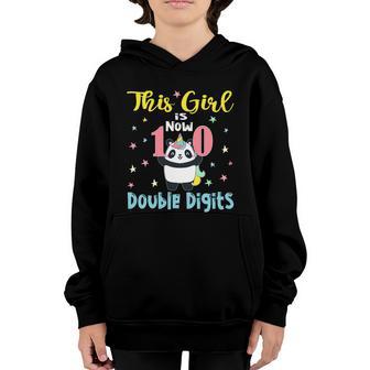 10Th Bday Party Gift 2010 This Girl Is Now 10 Double Digits Gift Youth Hoodie - Thegiftio UK