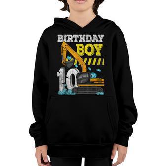 10Th Birthday Boy Funny 2012 Year Old Gifts Construction Youth Hoodie - Thegiftio UK