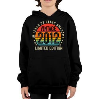 10Th Birthday Gift 10 Year Old Vintage 2012 Boy Kids Youth Hoodie - Thegiftio UK