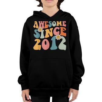 10Th Birthday Gifts Awesome Since 2012 10 Years Old Boy Girl Youth Hoodie - Thegiftio UK