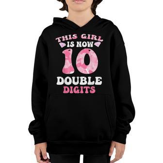 10Th Birthday Gifts This Girl Is Now 10 Double Digits V3 Youth Hoodie - Thegiftio UK