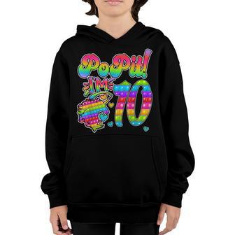10Th Birthday Unicorn Fidget Pop It Birthday Girl 10 Year V2 Youth Hoodie - Thegiftio UK
