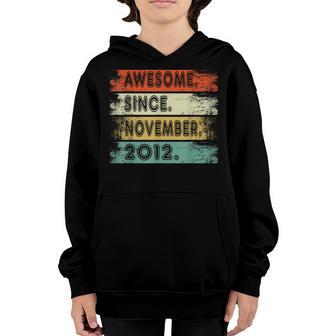 10Th Birthday Vintage November 2012 10Th Birthday Boy Girl Youth Hoodie - Thegiftio UK