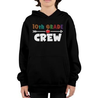 10Th Grade Crew Teacher School Back To School Graphic Design Printed Casual Daily Basic Youth Hoodie - Thegiftio UK