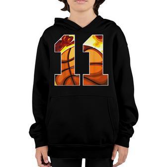 11 Years Old 11Th Birthday Basketball Gift For Boys Party V2 Youth Hoodie - Thegiftio UK