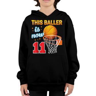 11 Years Old 11Th Birthday Basketball Gift For Boys Party V5 Youth Hoodie - Thegiftio UK